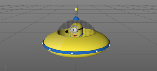 利用C4D制作小黄人飞碟模型