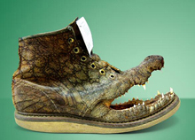 PS合成教程：制作长着鳄鱼嘴巴的鞋子