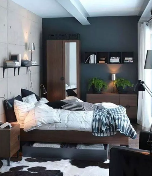 极简风格运用自如的工业风的卧室