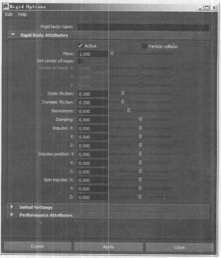 Maya中Soft/Rigid Bodies (柔体/刚体)菜单参数详解教程（一）