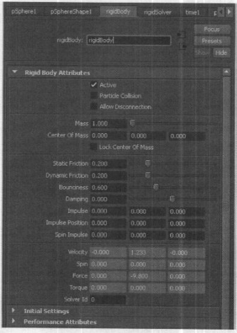 Maya中Soft/Rigid Bodies (柔体/刚体)菜单参数详解教程（一）