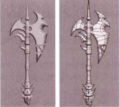游戏武器“斧头”的制作流程（四）制作刀刺
