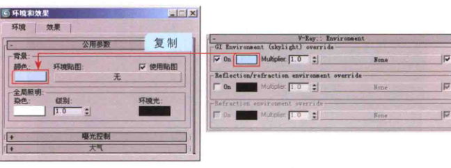 VRay光照系统的使用及参数设置（二）目标平行光、VRay环境光