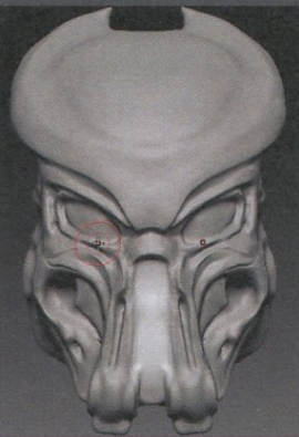 zbrush笔刷工作流程：铁血战士面具（五）锐利边缘制作与纹理添加