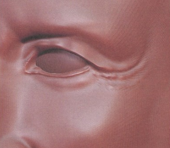 zbrush实例教程：老人头部细节刻画（一）明确大结构、雕刻眼部皱纹