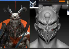 游戏模型《巫战》全流程解析（四）骷髅面具细节