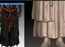 游戏模型《巫战》全流程解析（十二）裙摆褶皱制作
