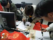 火星時代武漢校區迎新春 寫春聯大pk