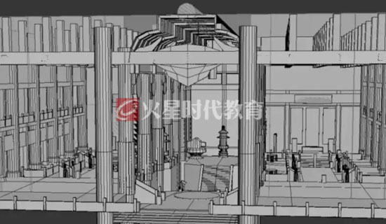 游戏3D美术场景作业《中国风室内建筑》！
