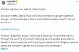 輸入一段文本即可生成視頻，OpenAI即將推出新模型Sora