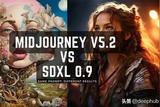 MidJourney v5.2 、Stable Diffusion XL 0.9 出图对比