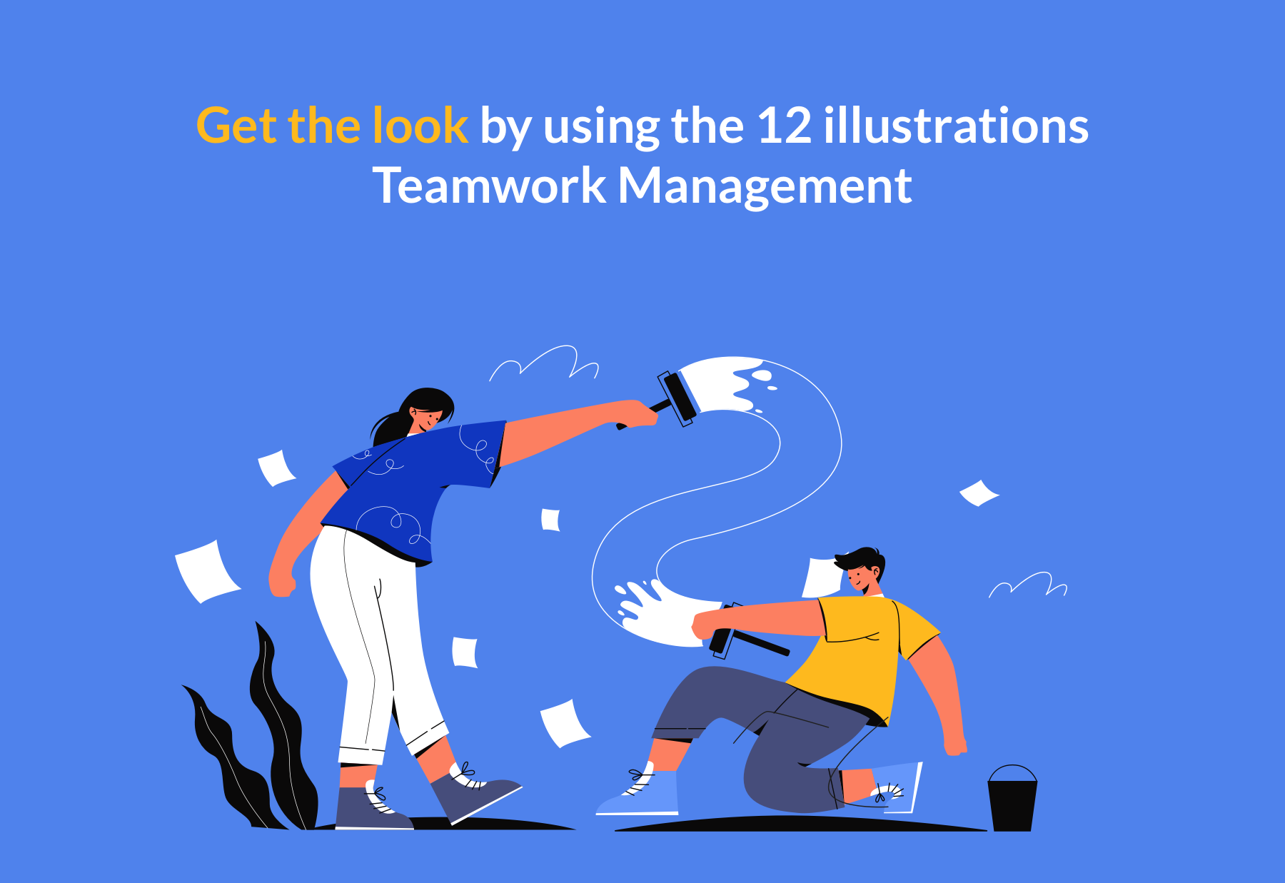 Inteam – Team Management Illustration Set插畫