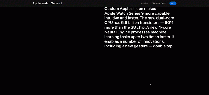 Apple Watch Series 9 落地页