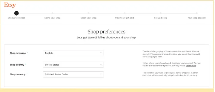 Etsy现在形式