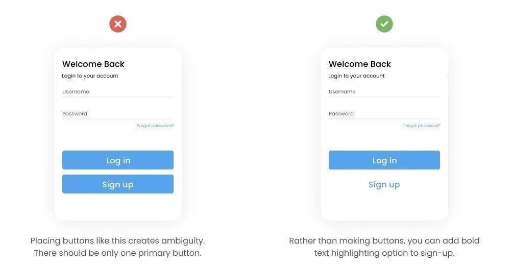 按钮优先级示例