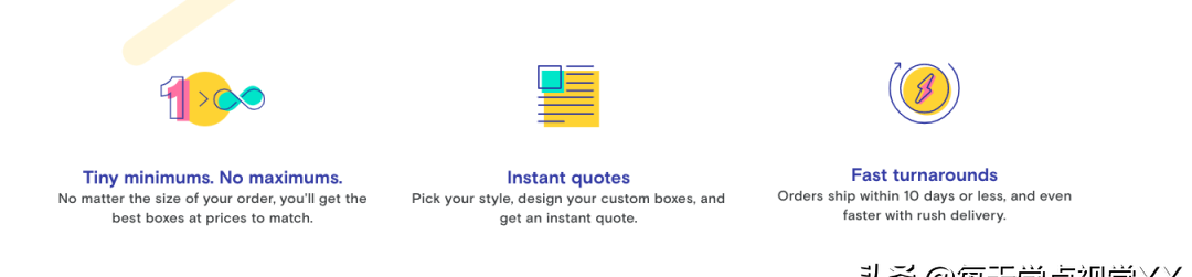 Packlane的线条+色块图标