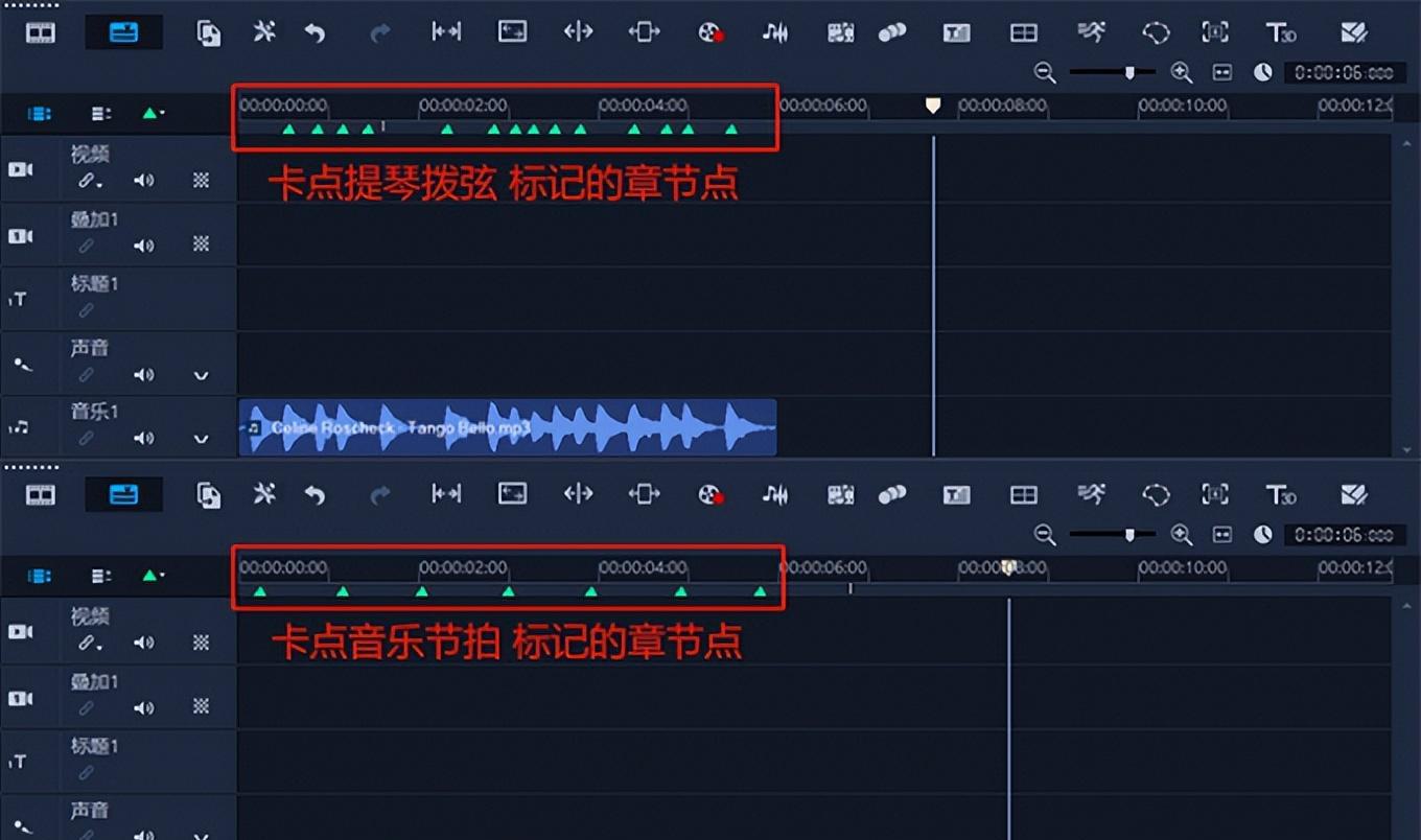 不同的卡點(diǎn)節(jié)奏依據(jù)