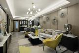 110平米现代风装修案例，硬装稳重，软装配色鲜活，打造高档舒适家居氛围