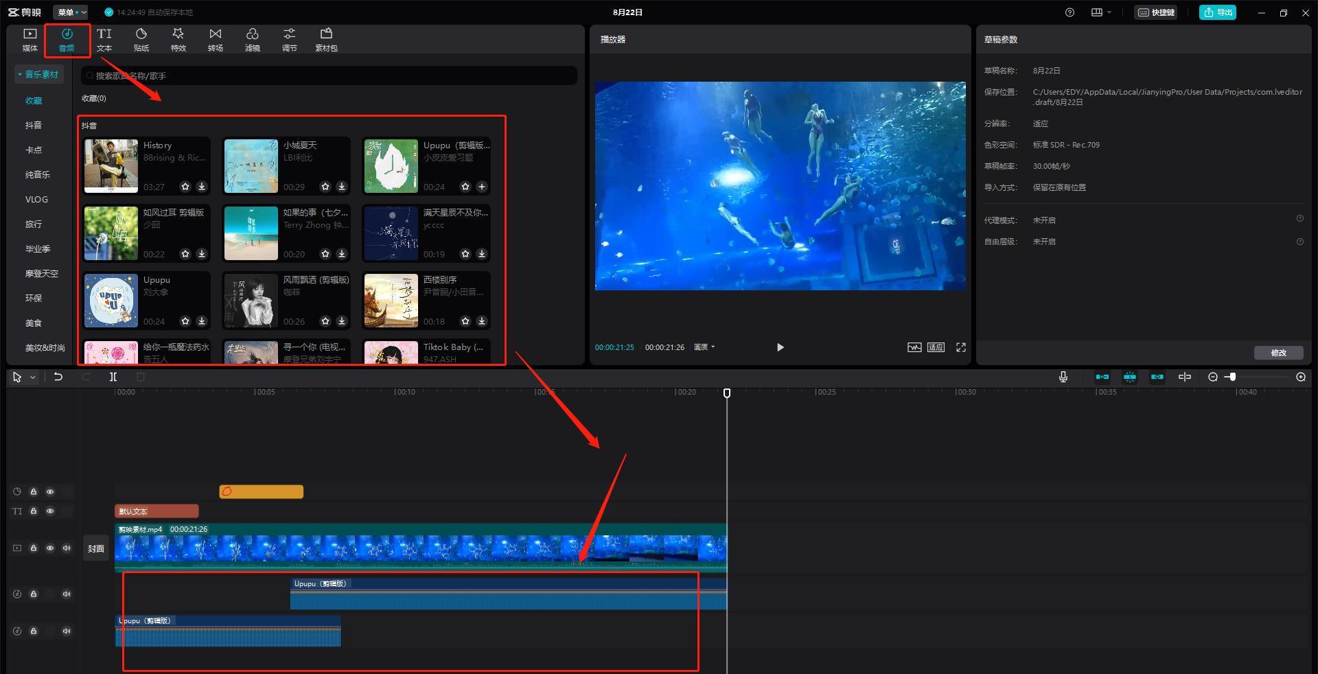 添加字幕和背景音乐
