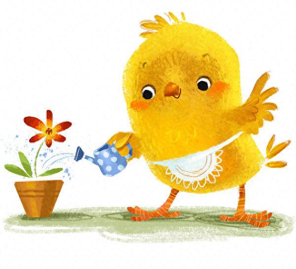 可爱小动物卡通形象设计插画