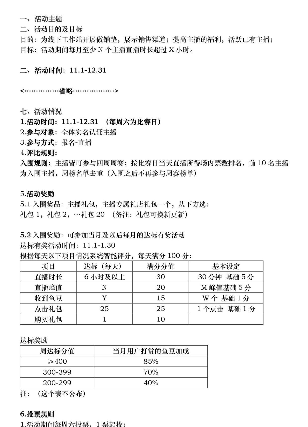 活動策劃方案