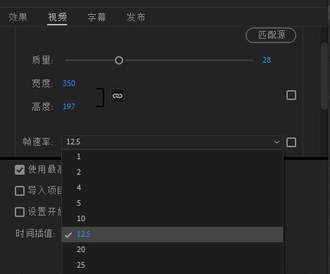 导出设置