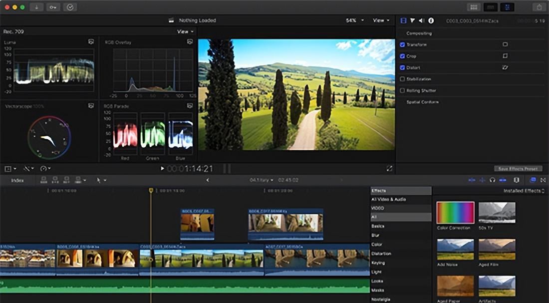 Final Cut Pro X编辑界面