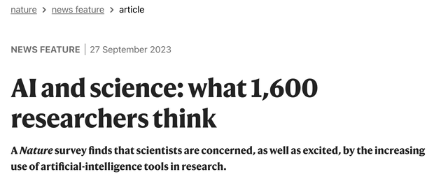 Nature调查：仅4%科学家认为AI已成“必需品”  | 1600+人参与